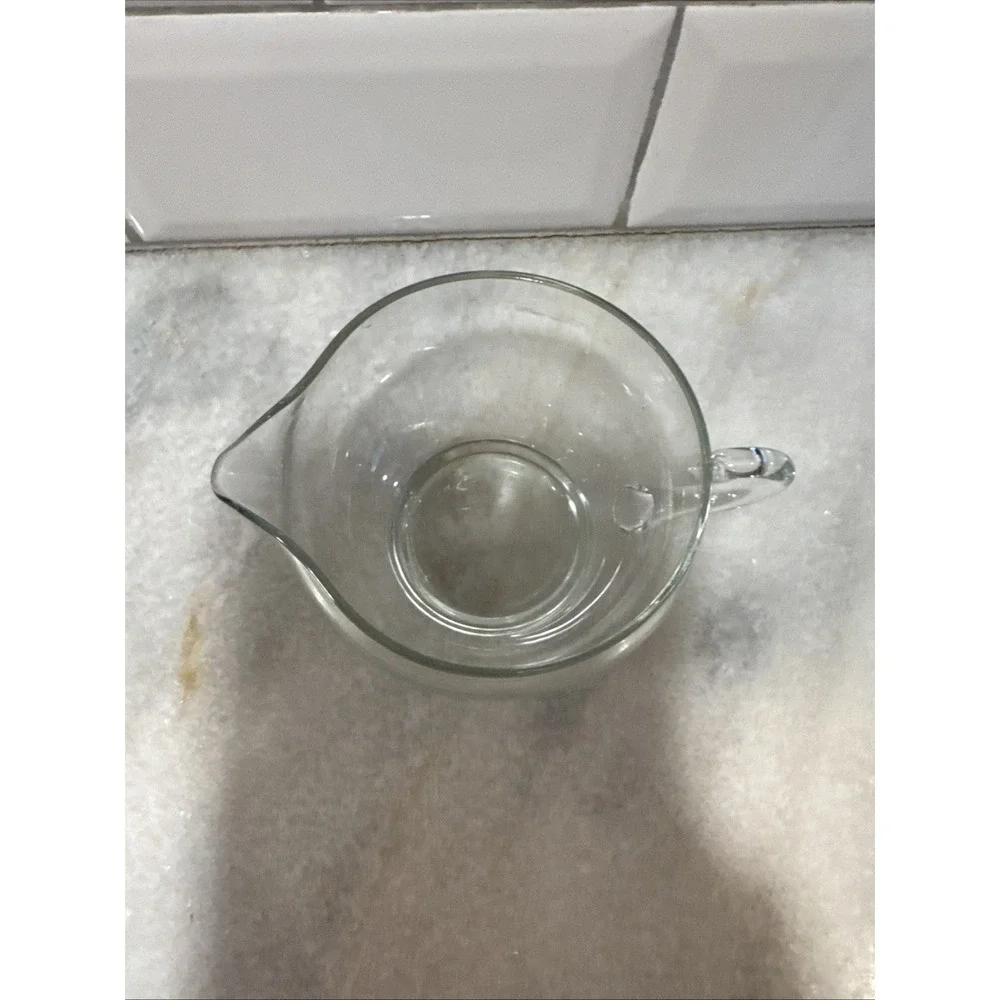 Vintage Hand Blown Clear Glass Cream And Sugar Set OLA002